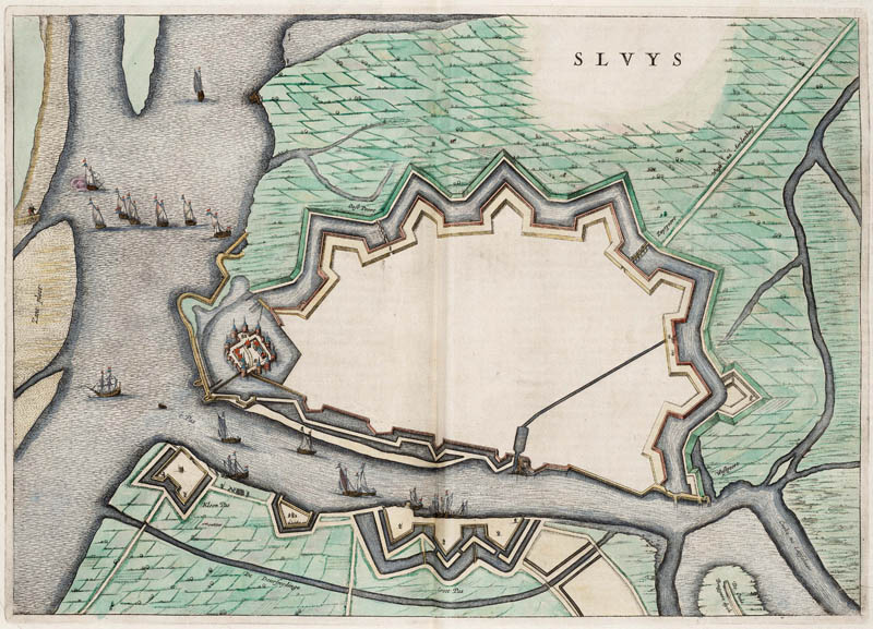 Sluis 1649 Blaeu